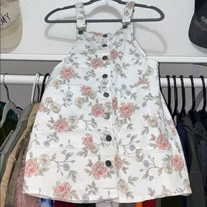 Floral Print Overall Dress